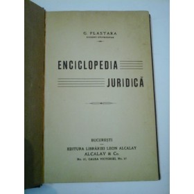 ENCICLOPEDIA  JURIDICA - G. PLASTARA